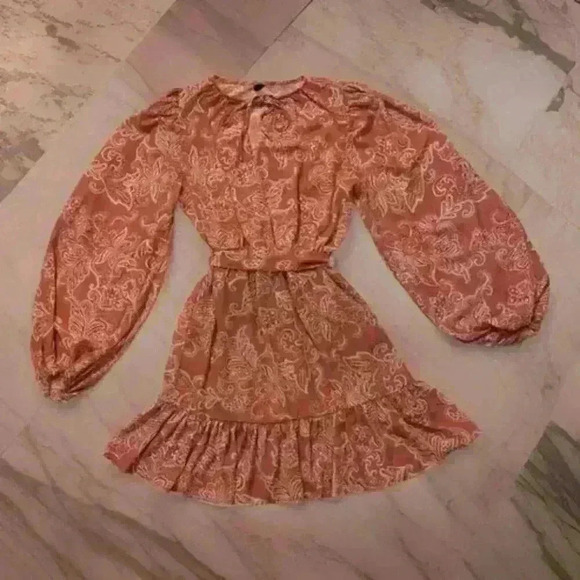 Paisley Ruffle Design Dress Size M - Picture 4 of 4